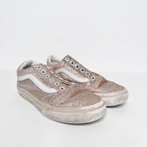 Vans Sk8 Glitter Pink Sneakers Size 1.5 Girls